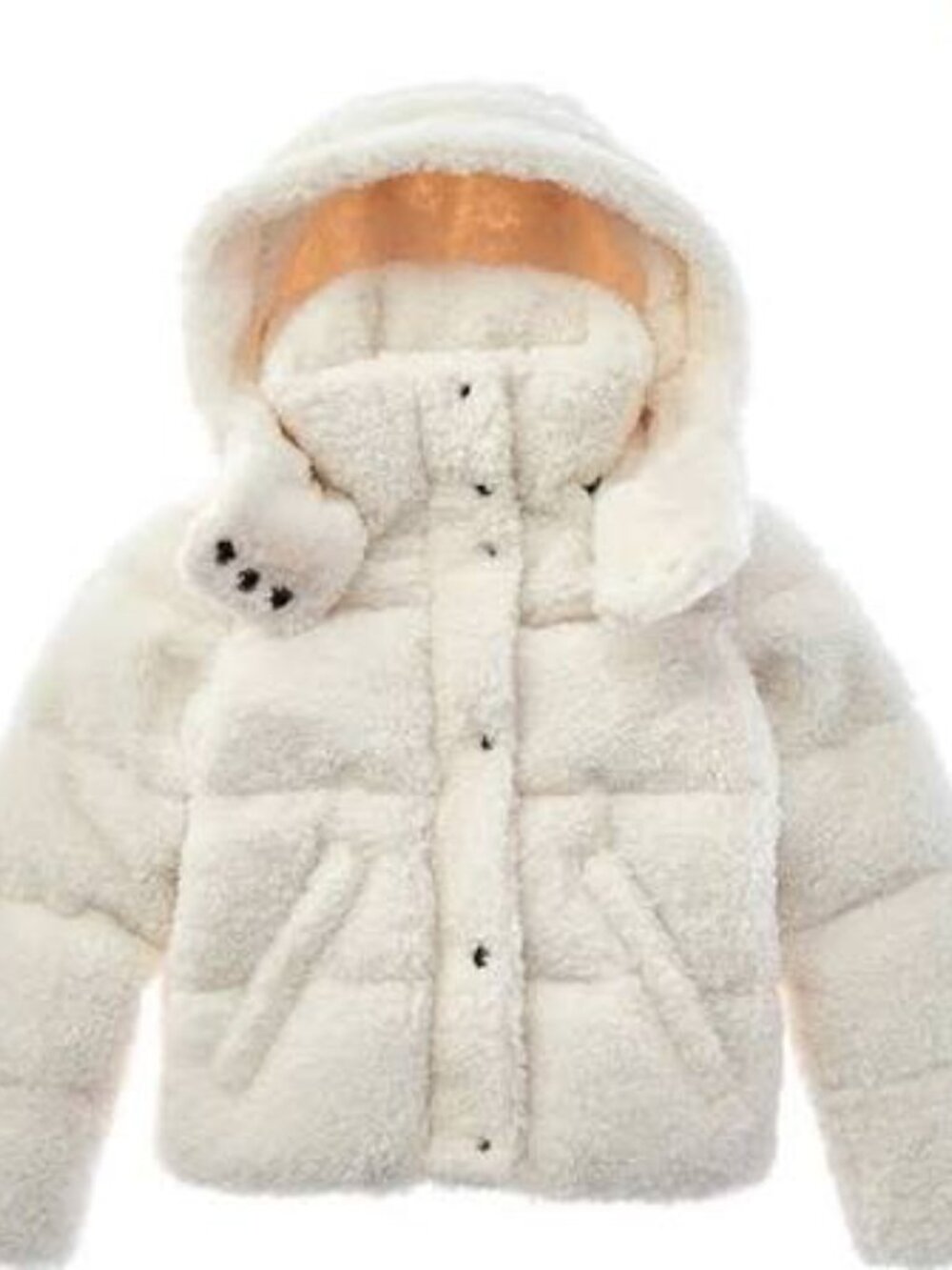 SAM. Cream Sherpa Puffer Down Jacket  Size 4